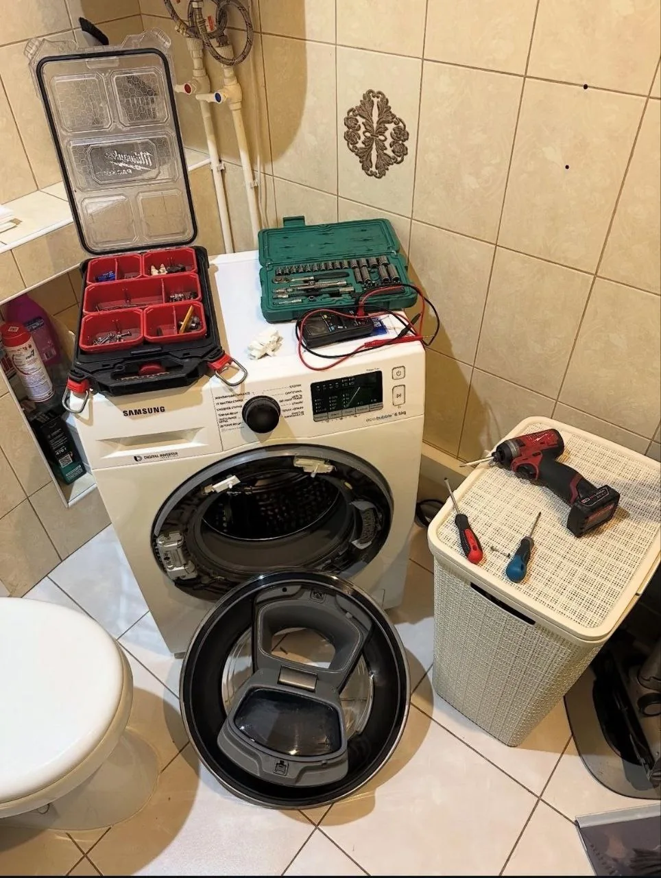 Стиральная машина — ремонт на месте (диагностика)